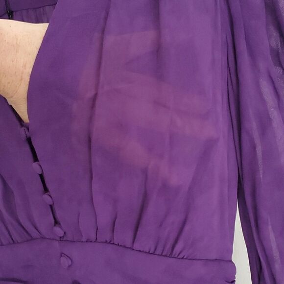 Zara Purple 🔮Vibes🔮 Button Front Maxi Dress - Picture 6 of 16